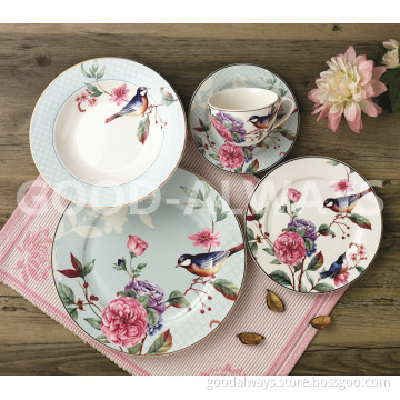 New bone china tableware Set  Garden Bird